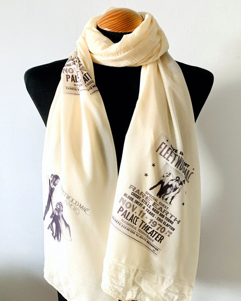Fleetwood Mac inspired scarf with poster prints