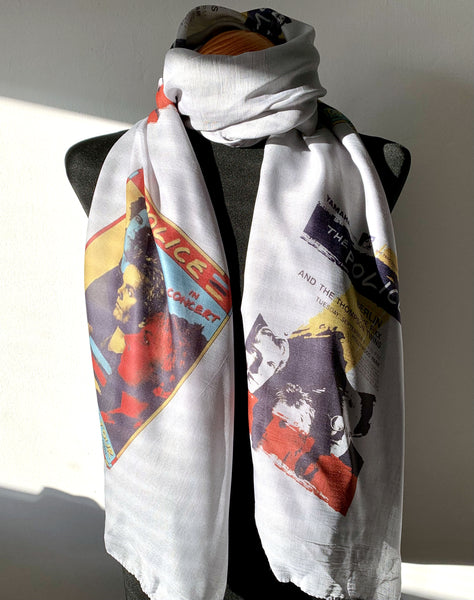 The Police inspired scarf with Sting The Police prints